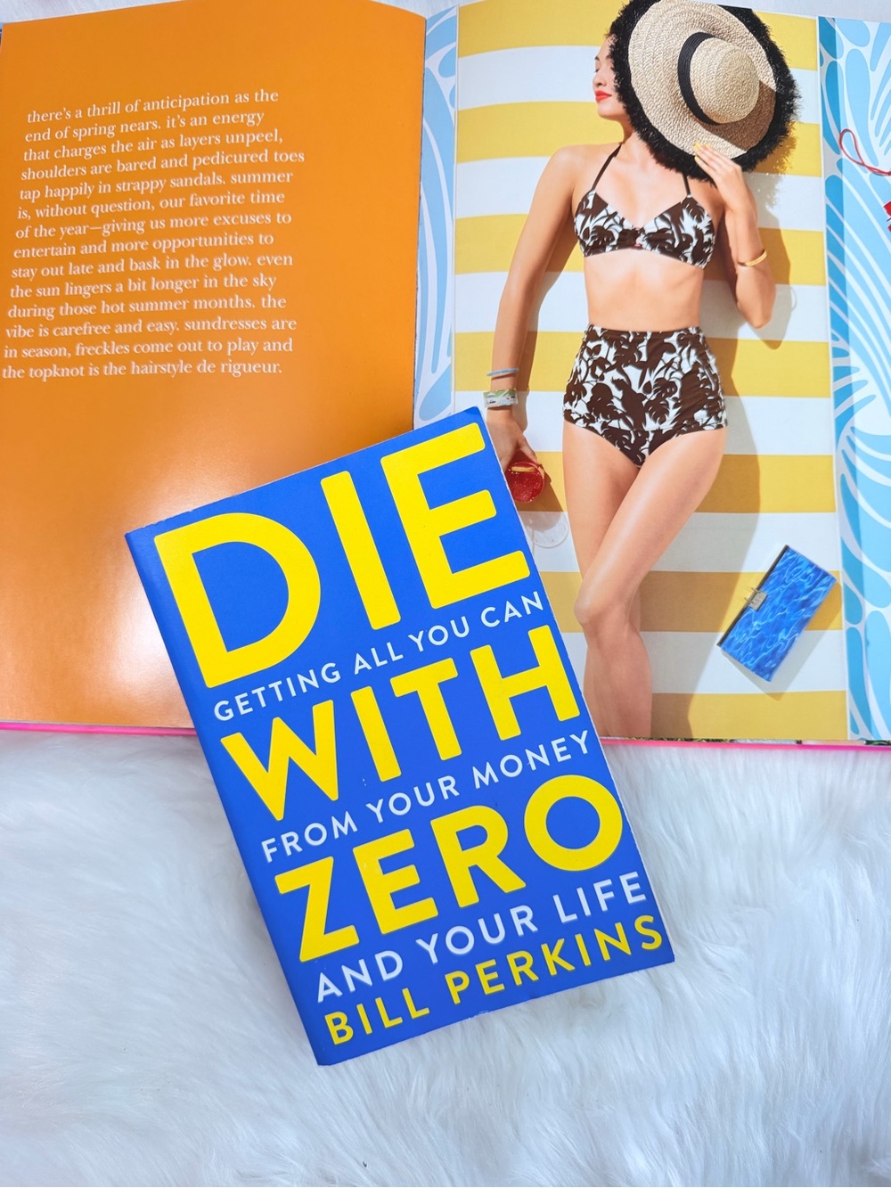 Target Blue and Yellow 'Die With Zero' Hardcover Book